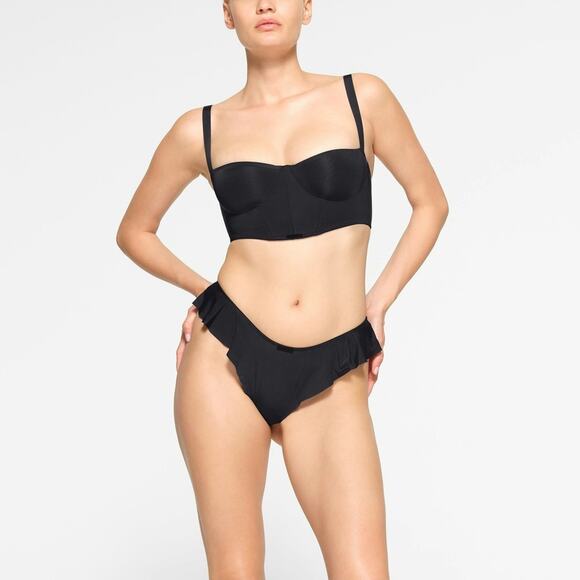 SKIMS LOGO SHINE BALCONETTE CORSET BRA - Picture 2 of 6